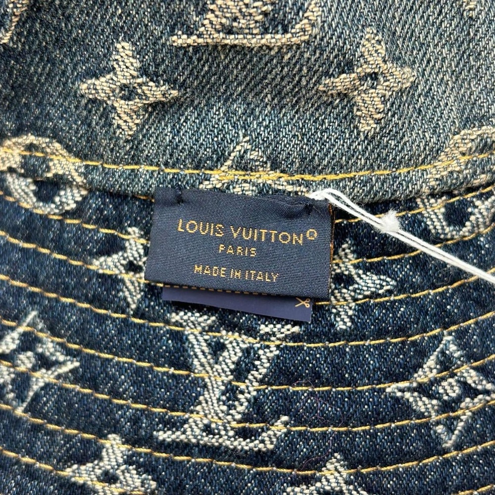 Louis Vuitton Multicolor Floral Bucket Hat Reversible denim print - Picture 4 of 11